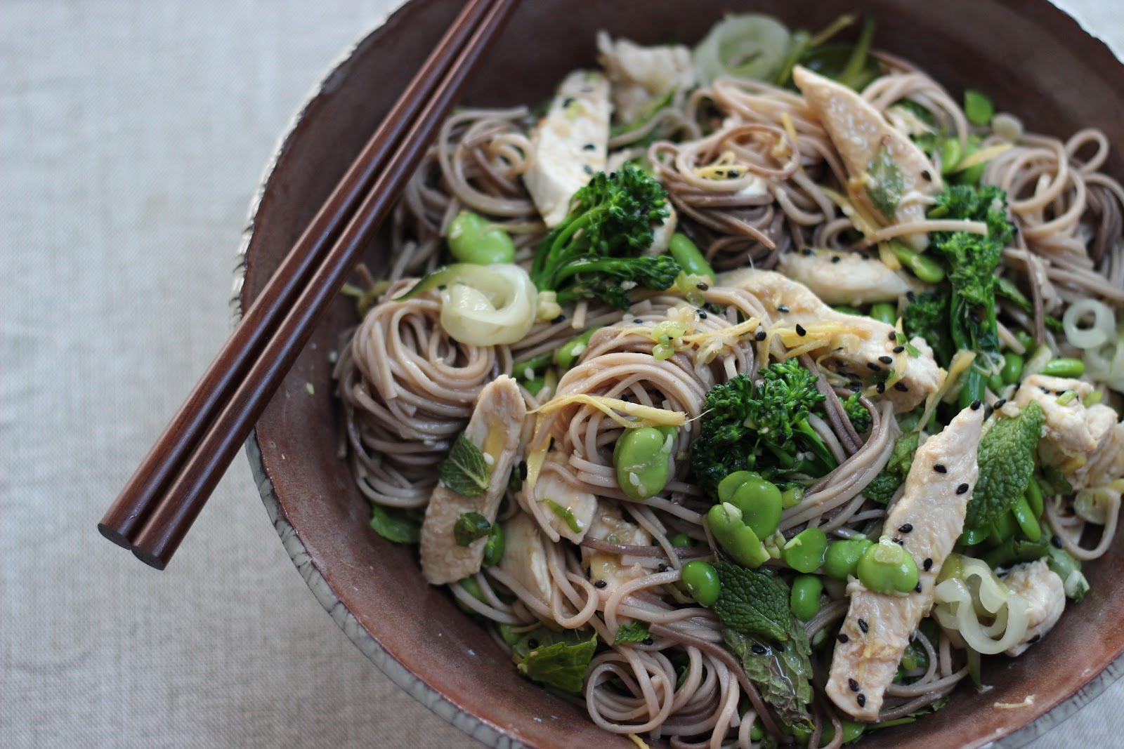 Secret Diary of a Foodie Japanese buckwheat soba noodle salad with