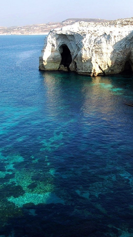 Milos Island Blue Lagoon Android Wallpaper