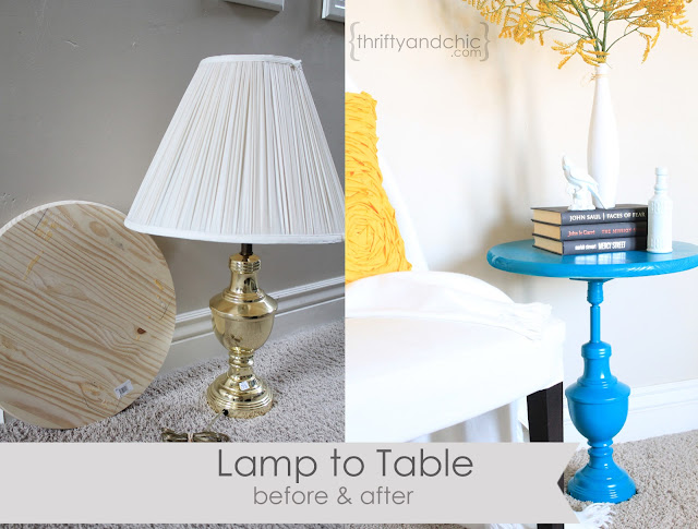 Lamp to Table Makeover