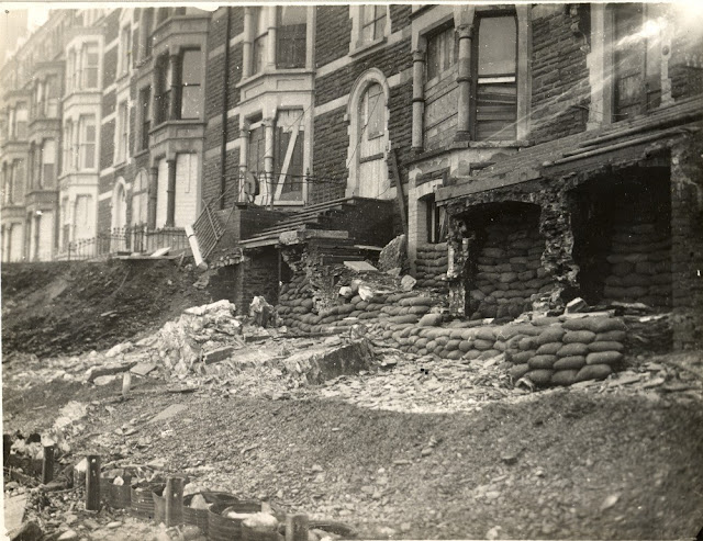  Victoria Terrace, Aberystwyth. Effect of gale of Jan. 15, 1938.
