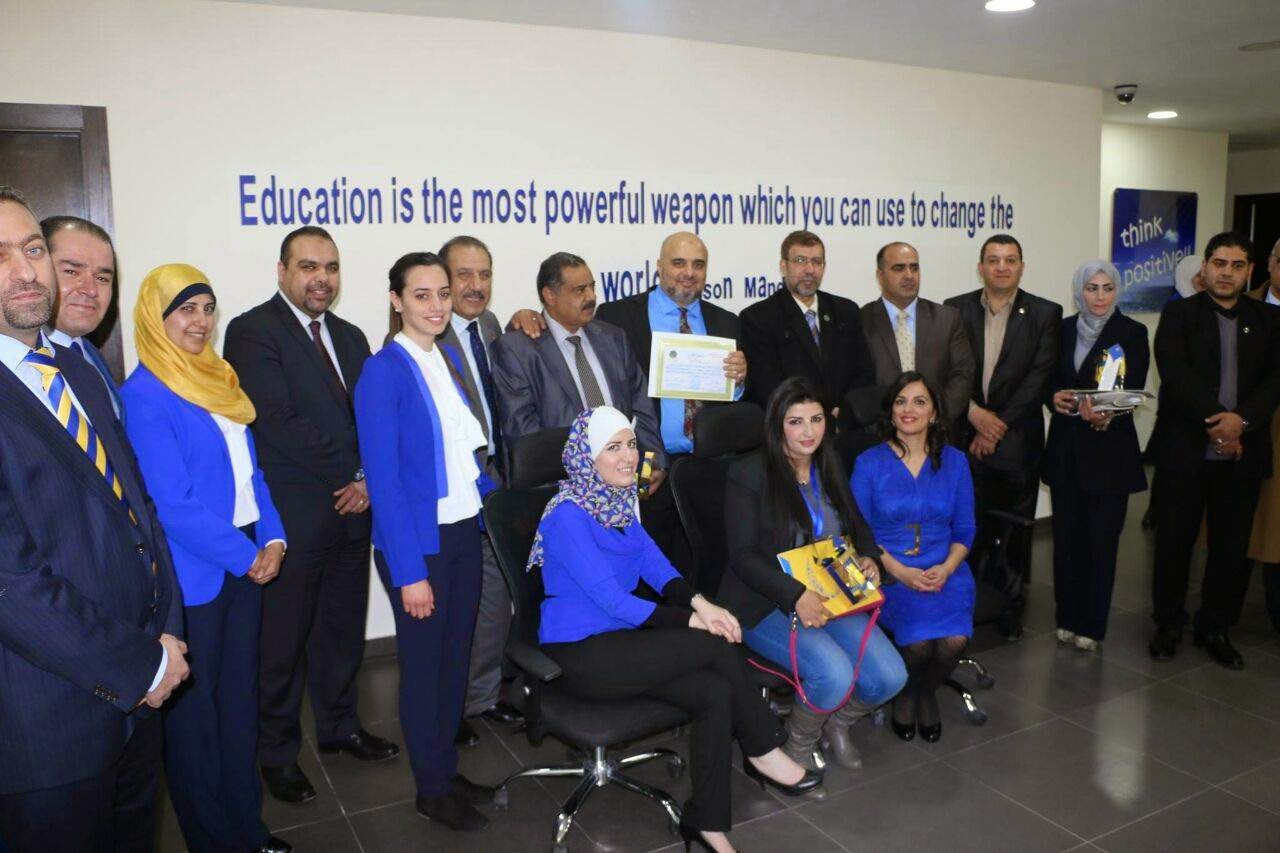 الاتحاد العالمي للاغاثة وحقوق الانسان الشريف و الفايز بزيارة رسمية لشركة علمني دوت نت