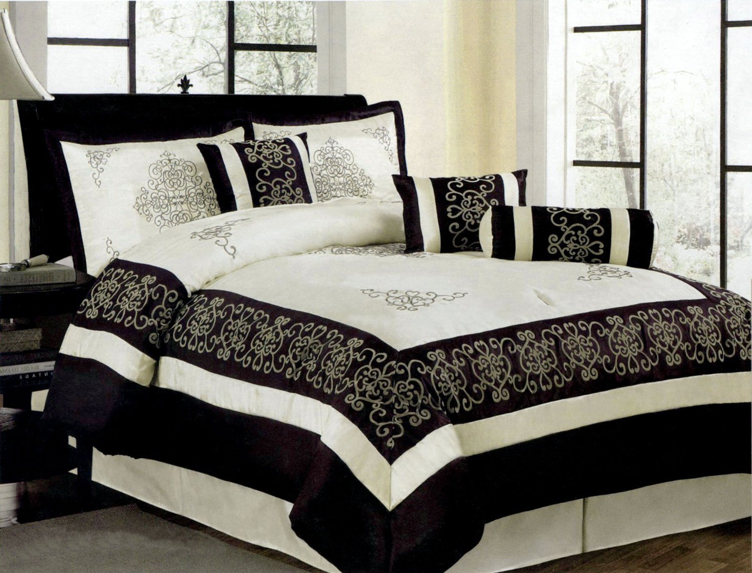 Black and Ivory Comforter & Bedding Sets