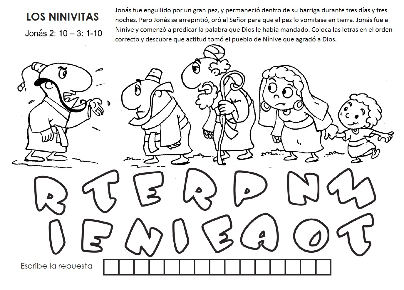 buenas noticias para los niÑos actividades jonÁs