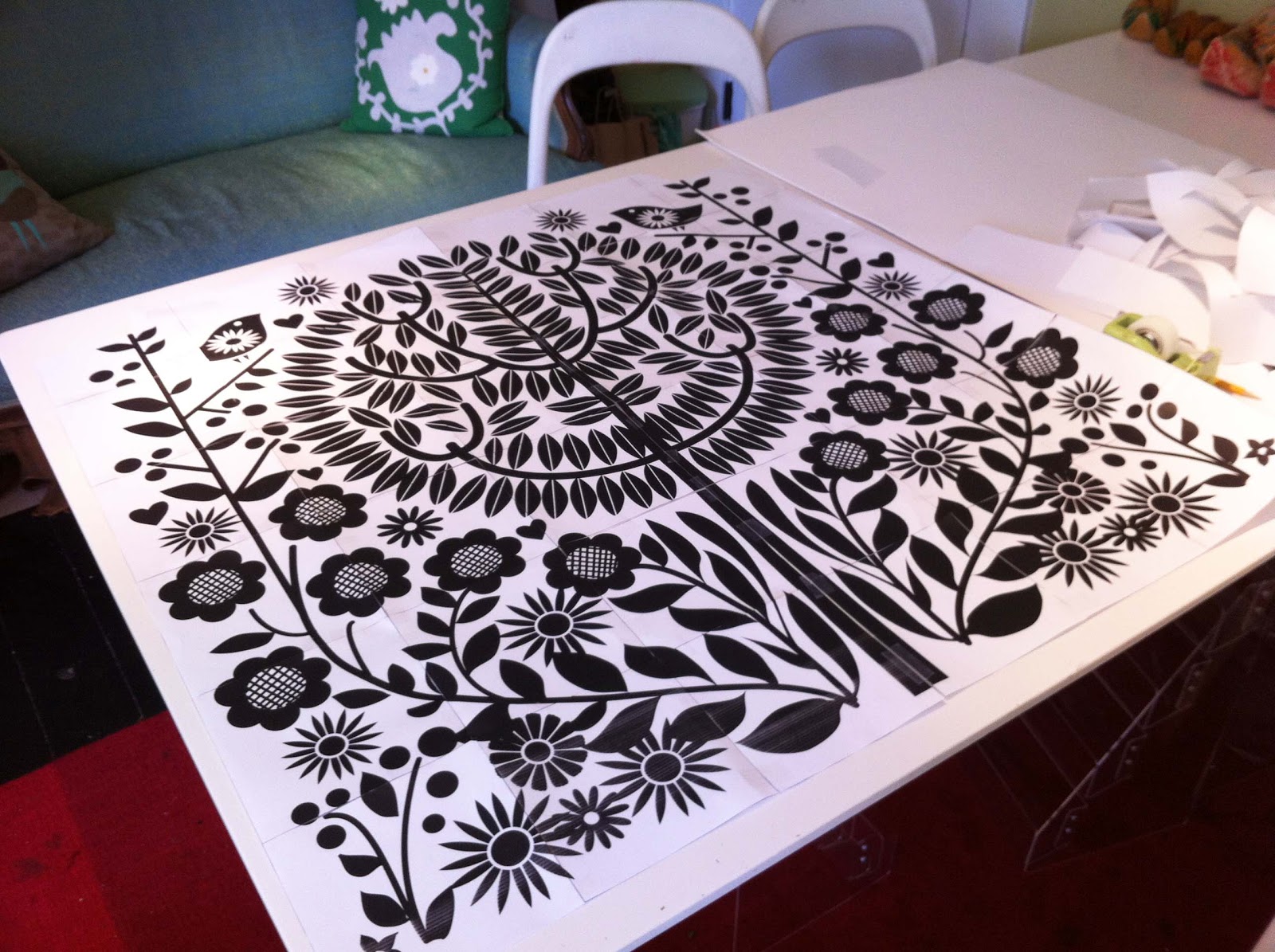 dutch door press the making of a giant linoleum block print