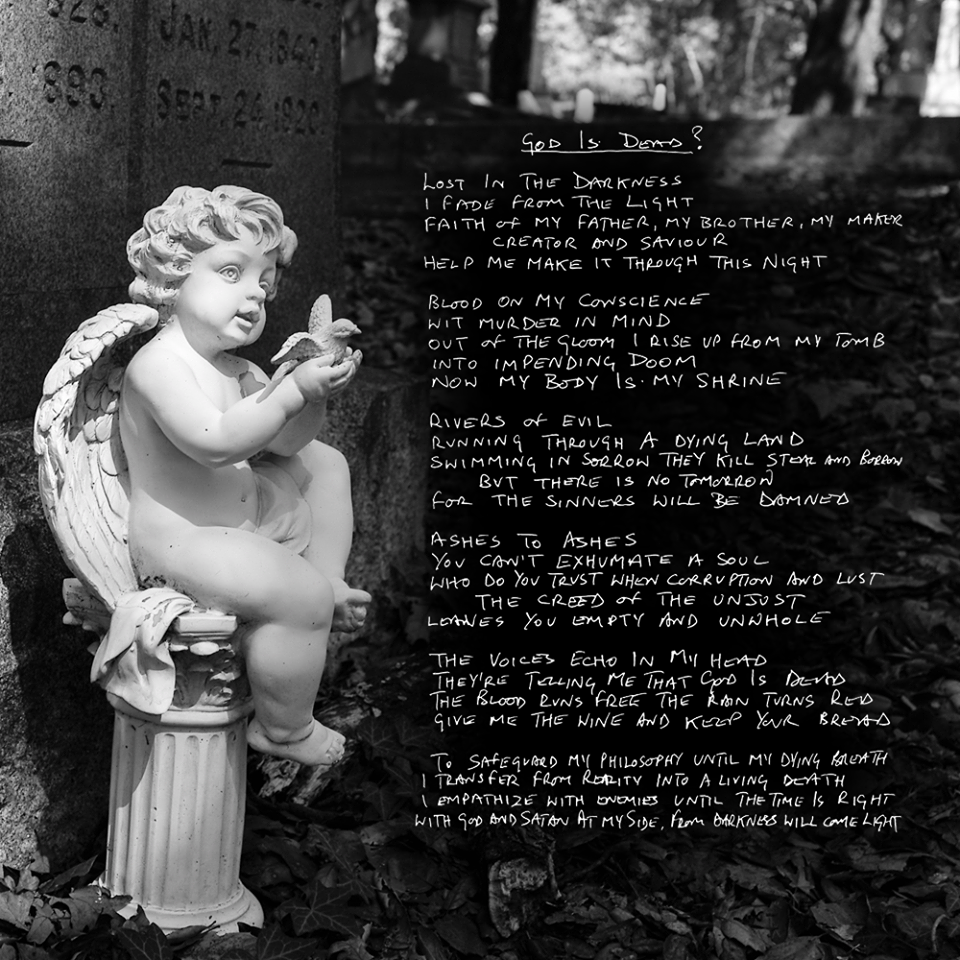Hennemusic Black Sabbath Post Handwritten Lyrics To God Is Dead