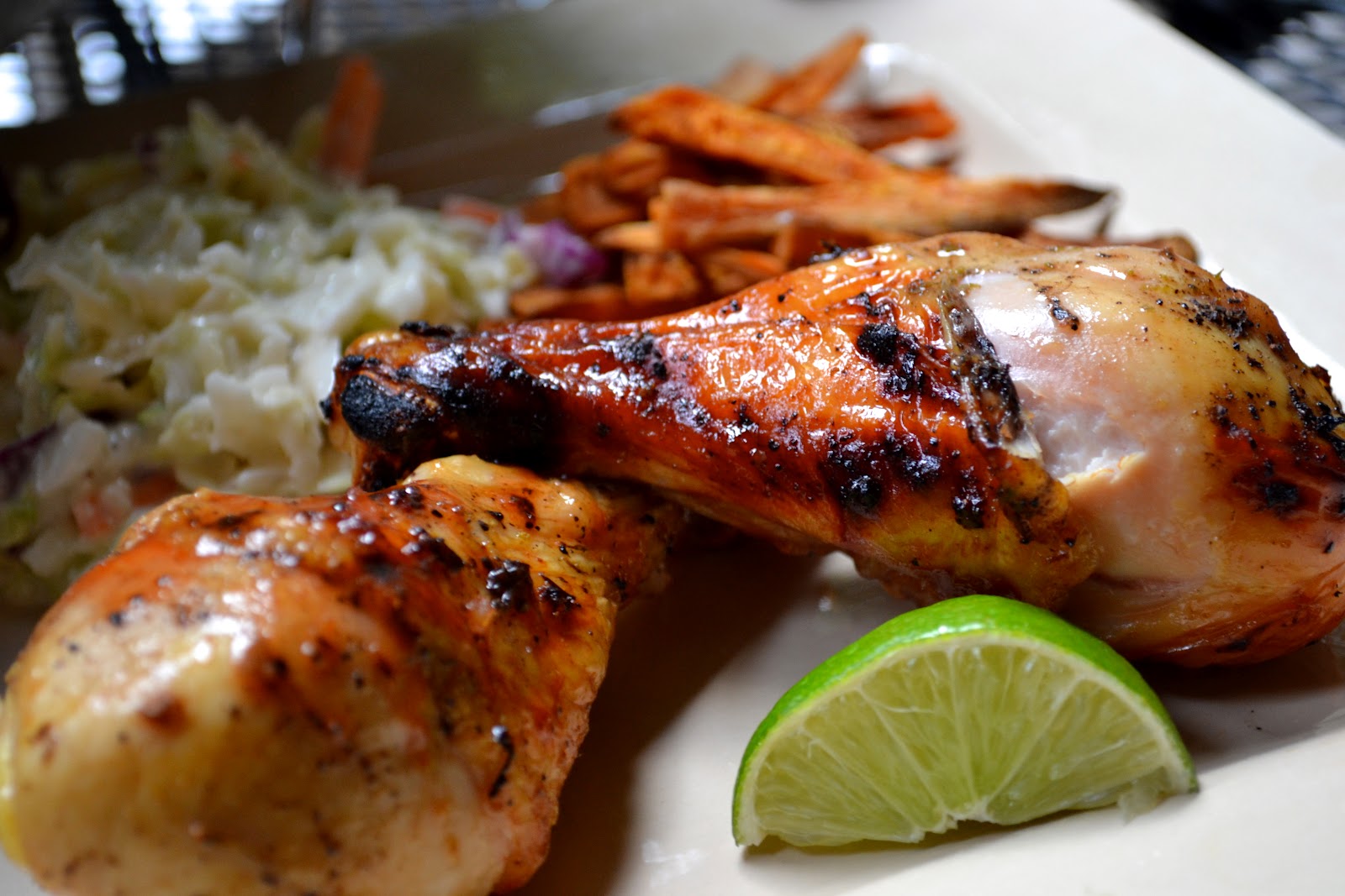 Paleo & Wine Jerk Spiced Grilled Chicken Legs with Fresh Lime