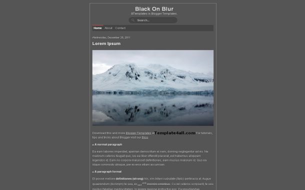Simple Dark Grey Free Blogger Theme Template Simple Dark Grey Free Blogger Theme Template