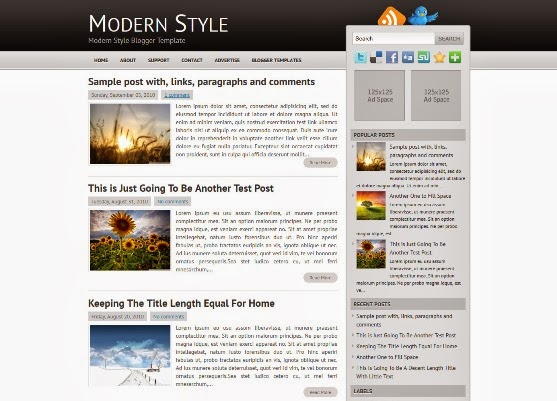 Modern Style Blogger Template