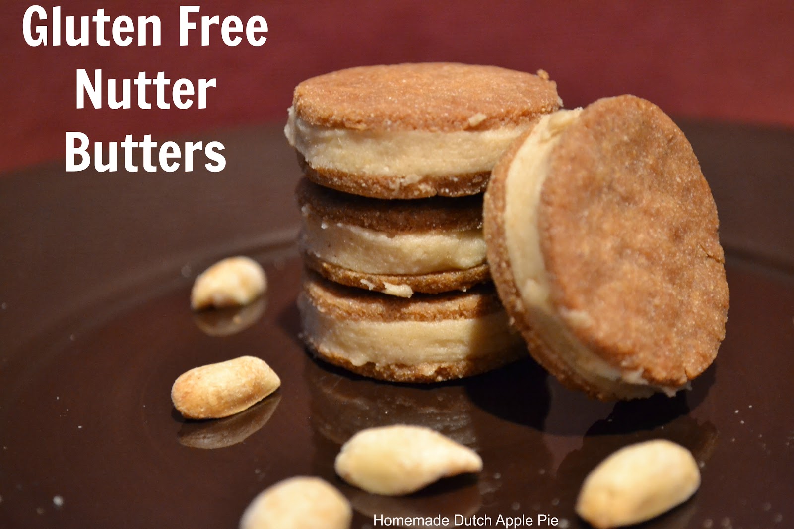 Homemade Dutch Apple Pie Gluten Free Nutter Butters (egg free, dairy free)