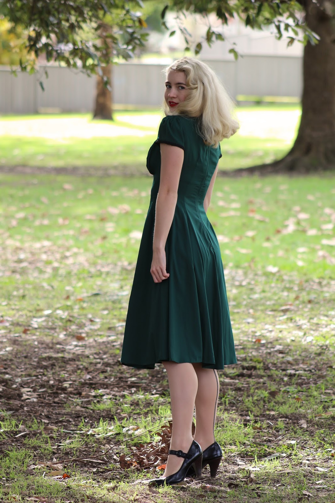 Lady in Green GracefullyVintage