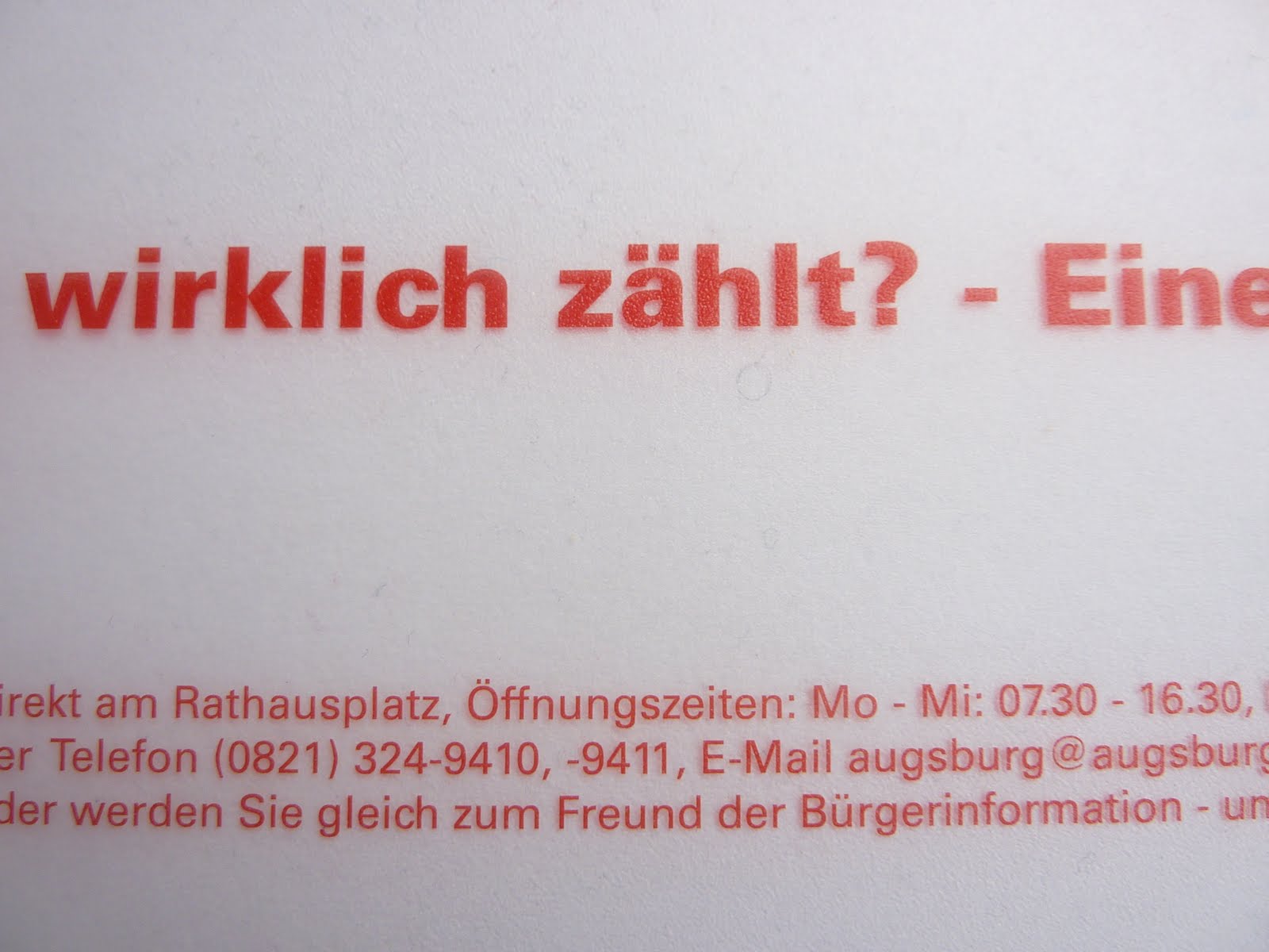 Der Augsburger Notgroschen 2011