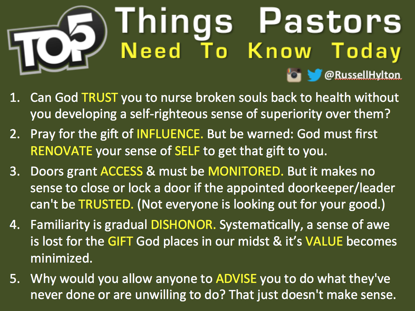 Russell Hylton 5 Things Pastors Need To Know Today