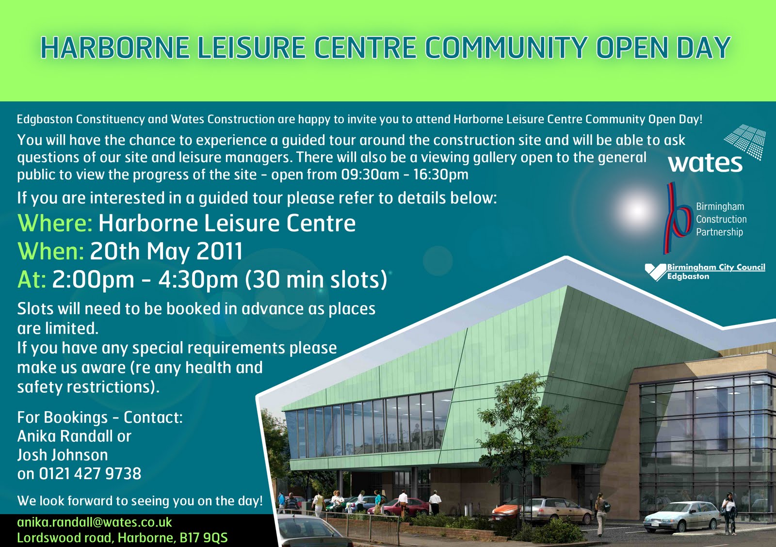Peter Smallbone's Blog: Harborne Leisure Centre Open Day