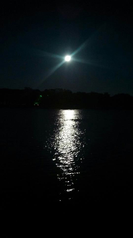 full moon on water