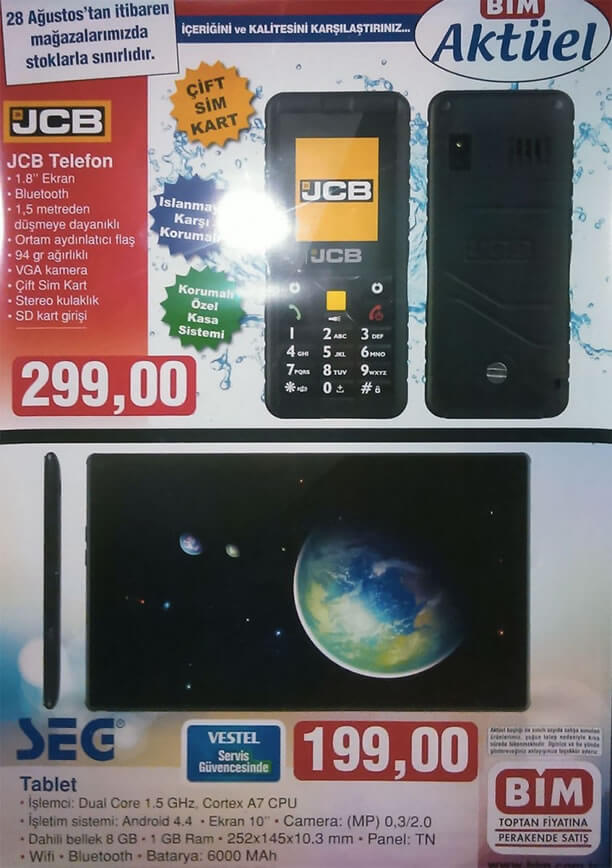 bim a101 haftalik katalog bim aktuel urunler 28 agustos 2015 seg tablet jcb telefon