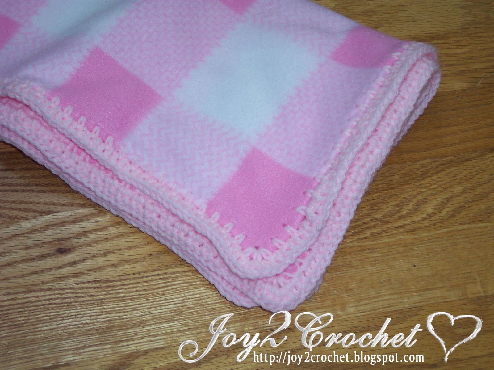 Joy 2 Crochet Fleece Baby Blankets with Crocheted Edge