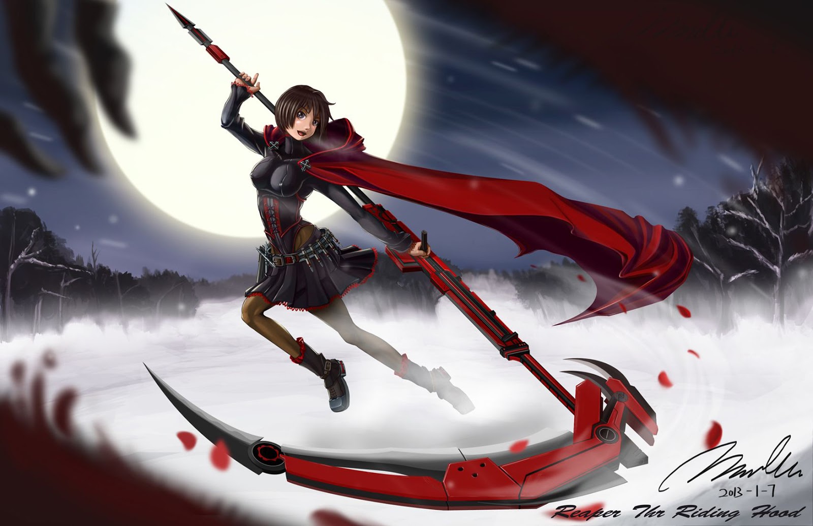 Hd Wallpaper Ruby Death Scythe 1098
