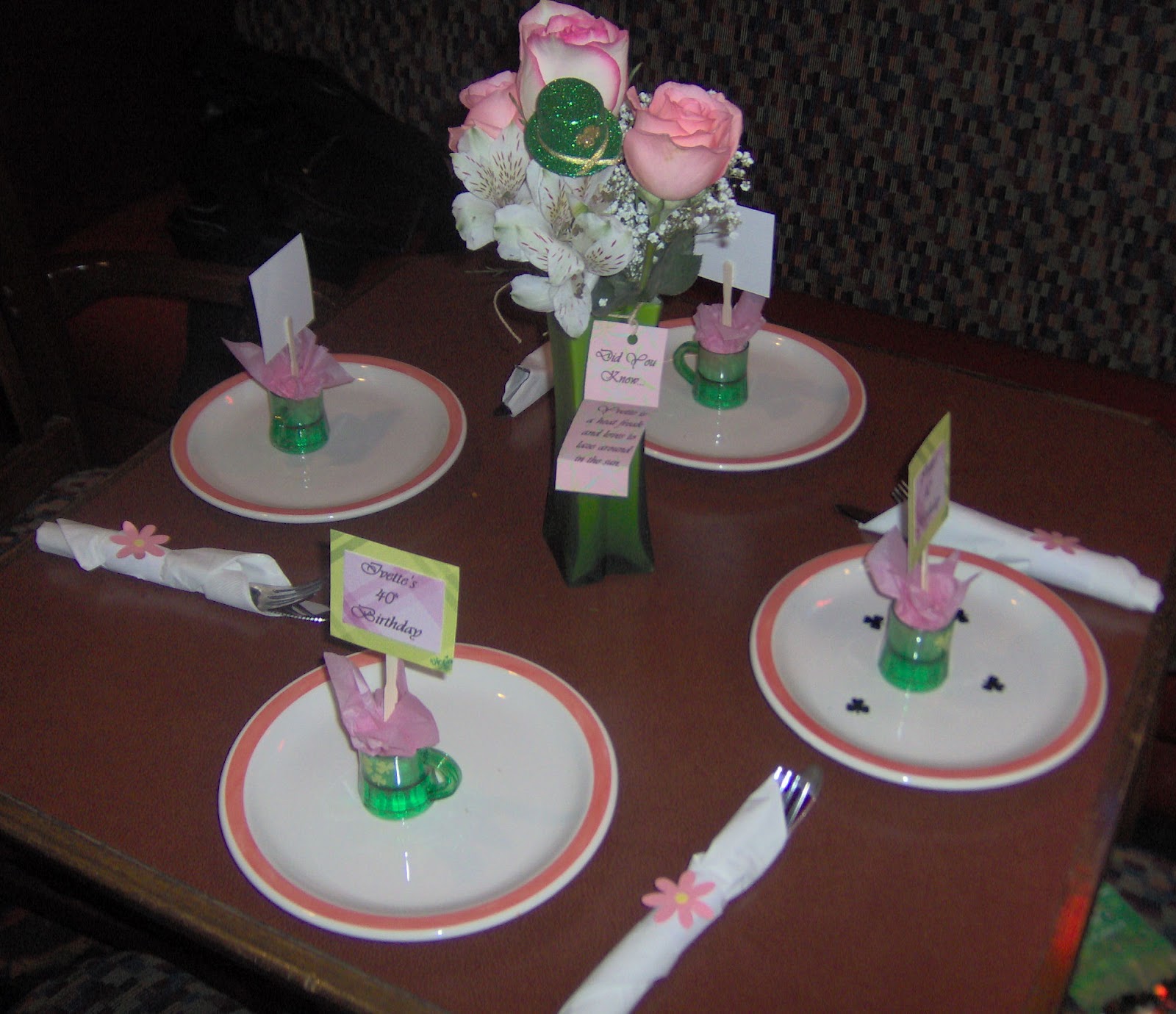 Utopia Party Decor 40th Irish Birthday Party