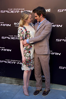 Emma Stone and Andrew Garfield at The Amazing Spider Man Premiere in Madrid