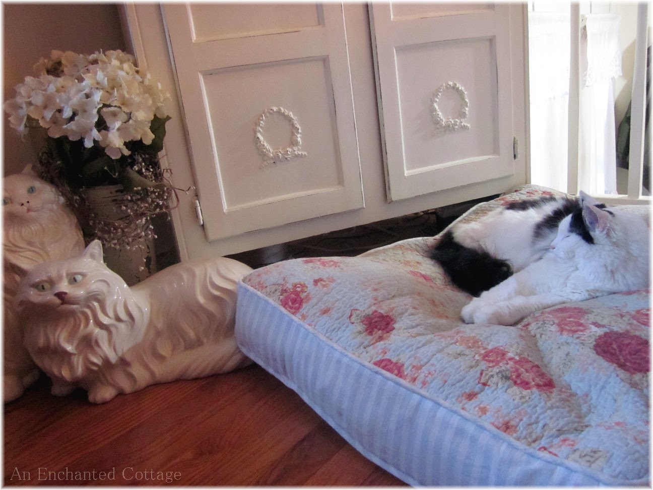 An Enchanted Cottage The bed hog...