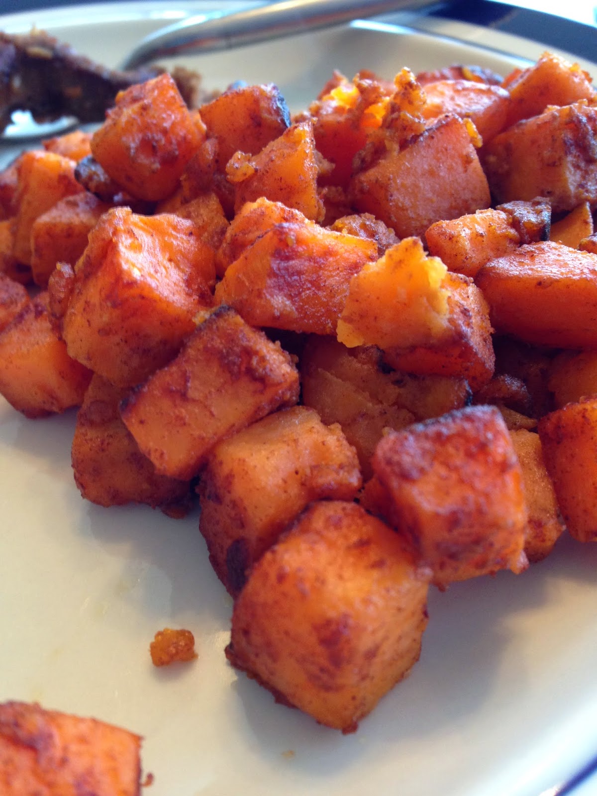 Happy and Healthy at Home Pan Fried Sweet Potatoes and Our Life as Pig
