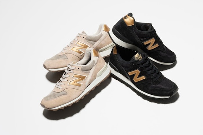 new balance beige et dore