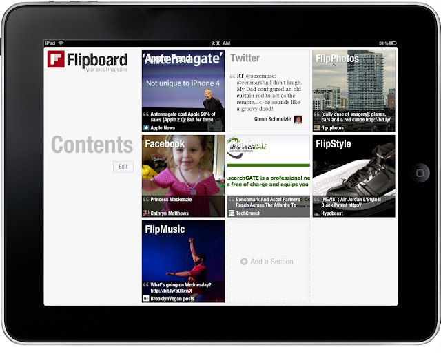 Flipboard to bring you books,TV and movies.iPhone version coming soon