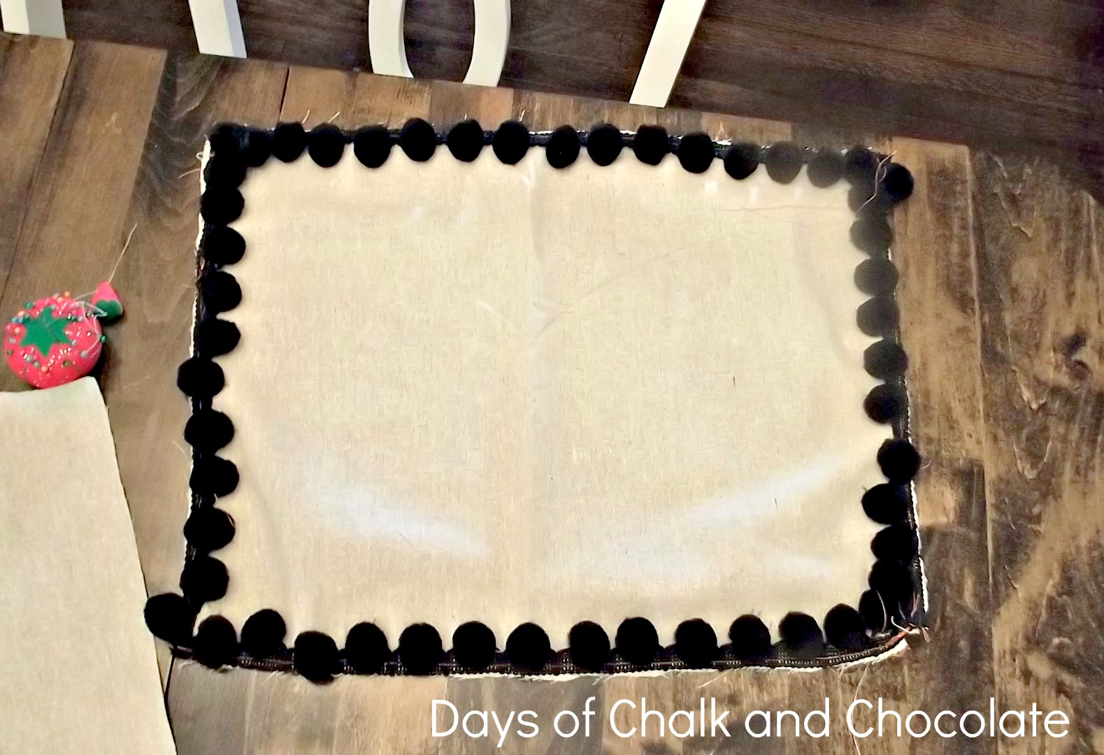 Ball Fringe Pillow Tutorial Days of Chalk and Chocolate