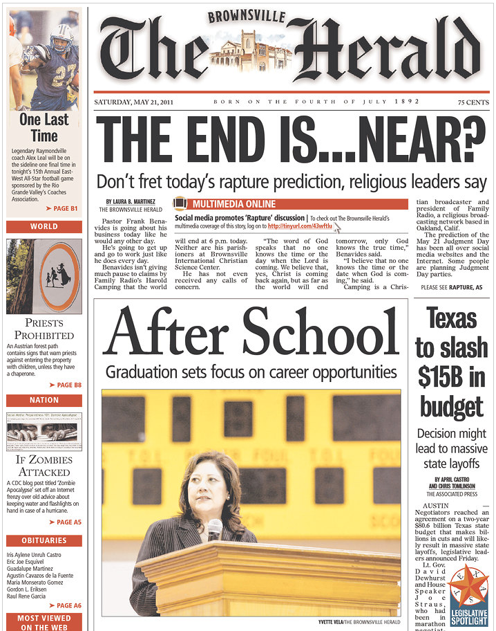 Media Confidential Saturday's Doomsday Coverage