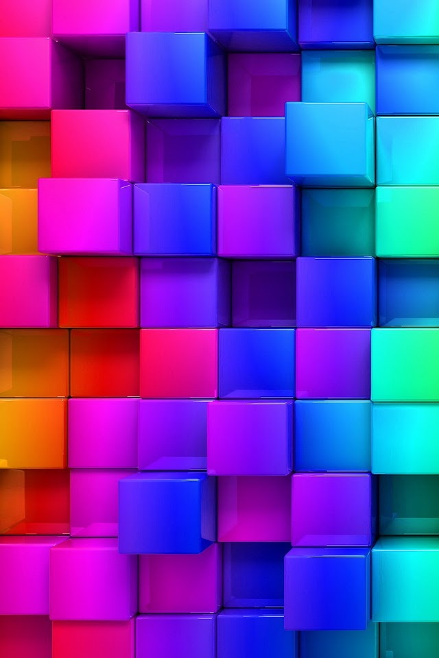 3D Colorful Cubes   Galaxy Note HD Wallpaper   3D Colorful Cubes   Galaxy Note HD Wallpaper