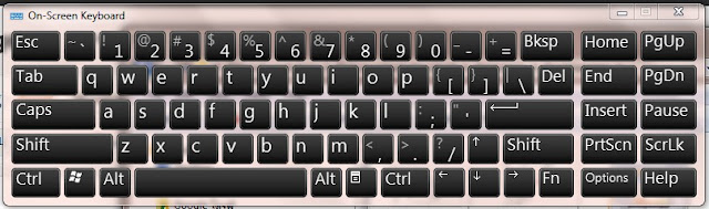 Secondary menu on the keyboard