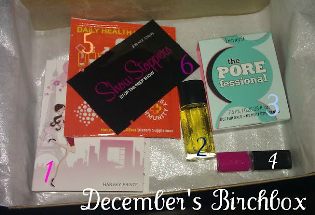 Birchbox December 2011 Samples