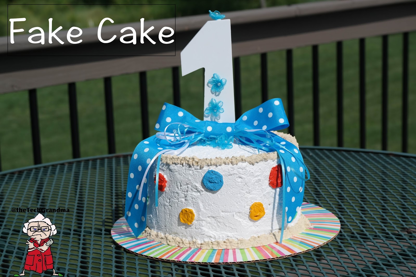 the tech grandma fake cake