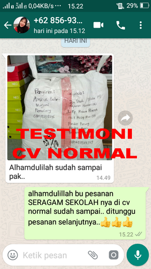 TESTIMONI PEMBELIAN BAJU SERAGAM SEKOLAH CV NORMAL