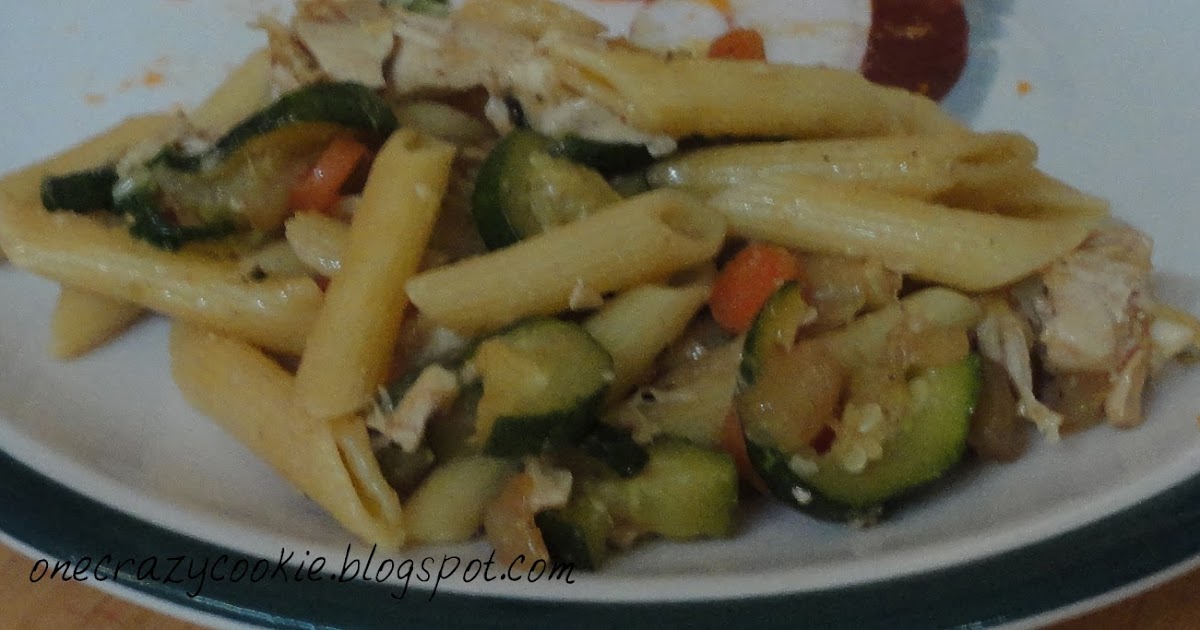 One Crazy Cookie PreRace Chicken & Veggie Pasta