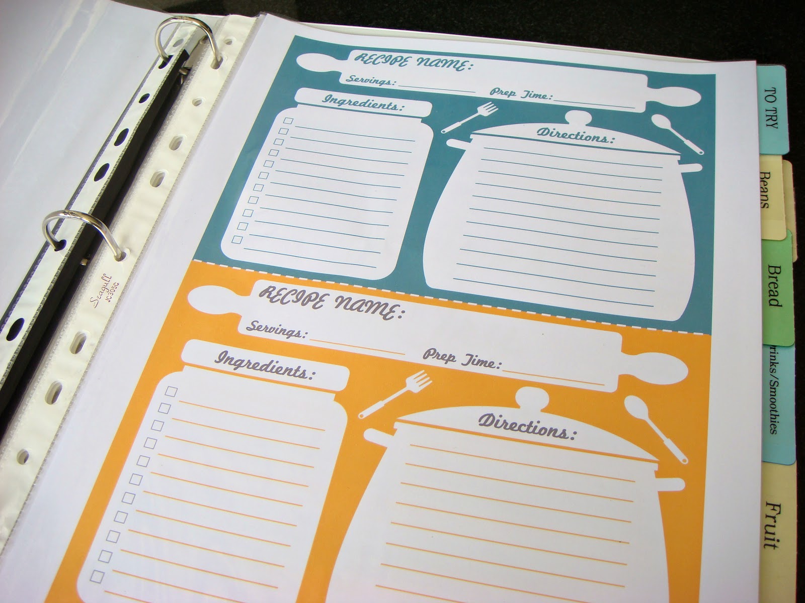 Fresh and Organized Organizing Recipes With a Recipe Binder