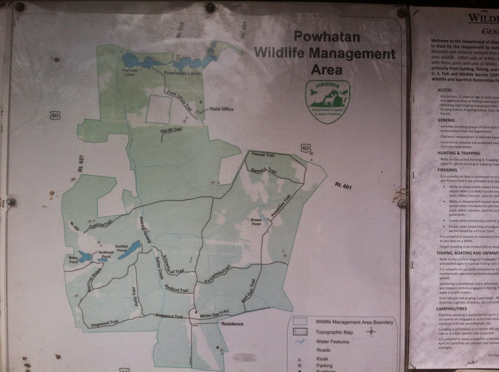Trail Running Rules. Powhatan Wildlife Management Area