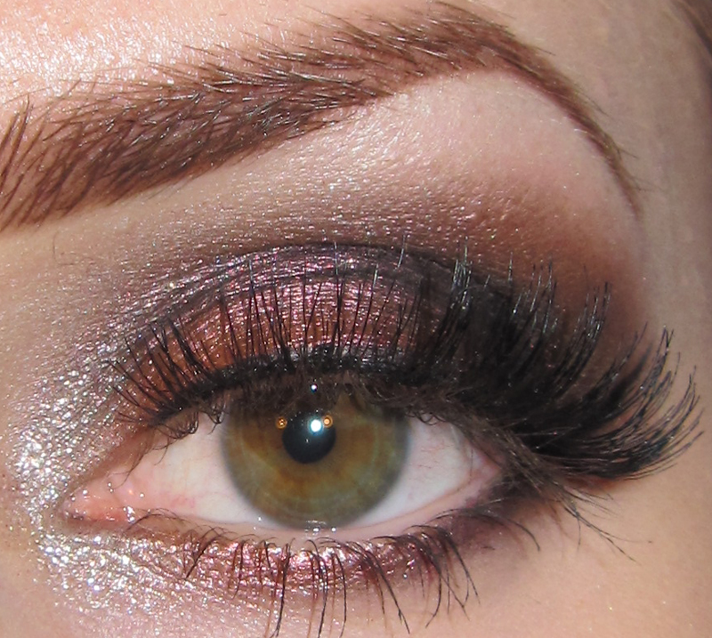 Glitter is my crack... Dramatic Dark Copper eye makeup look with Fyrinnae