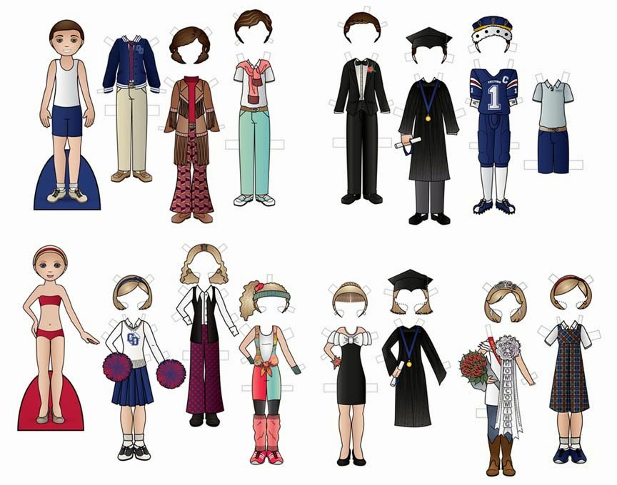 Paper Doll School Paper Doll Commission