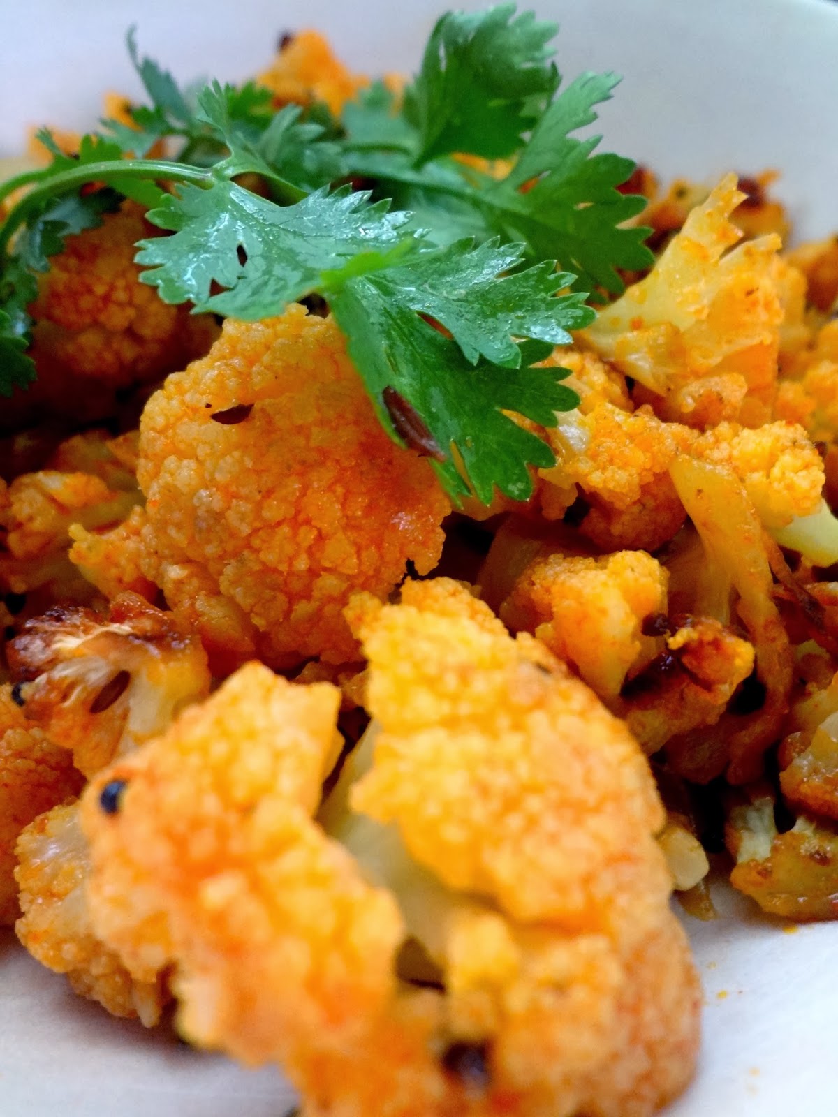 Roasted cauliflower curry with Indian spices