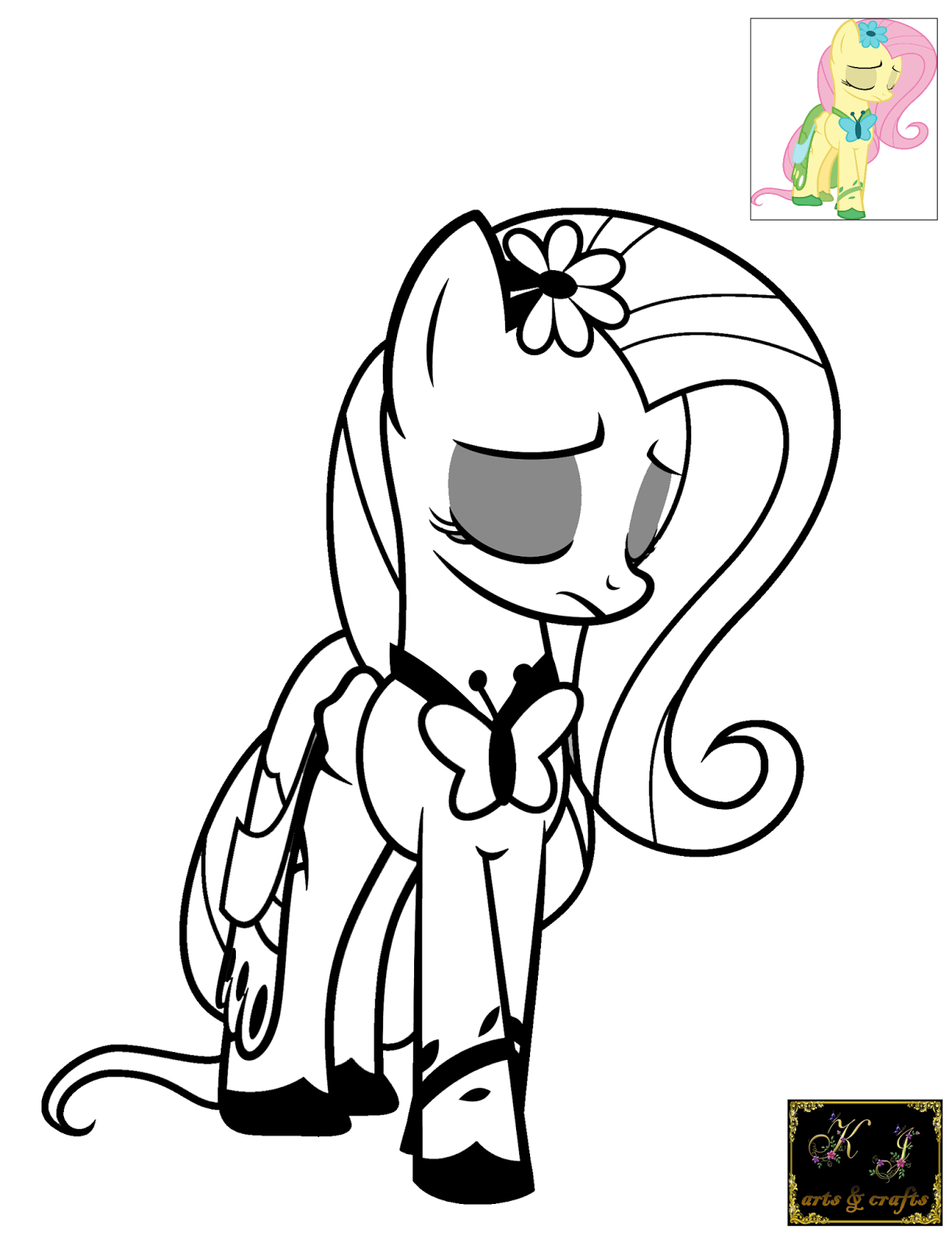 My Little Pony Coloring Pages Fluttershy Gala