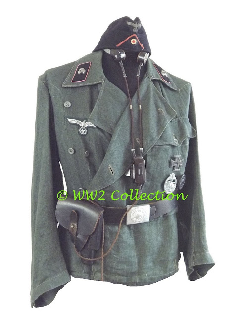 Panzerjacke Drillich Feldgrau