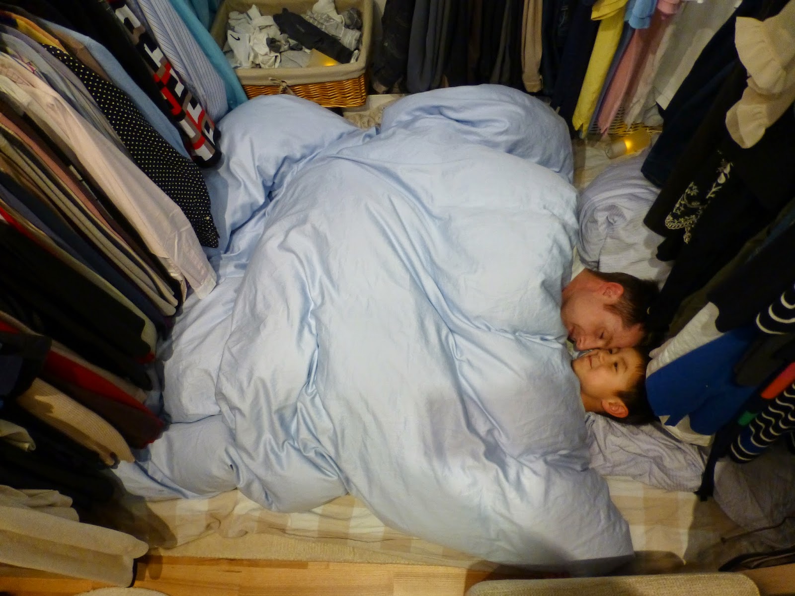 Family FECS Cozy Closet Night Sleeping in the Closet