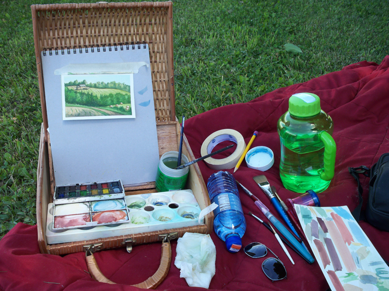 MG Children's Book Illustrations: Pocharde Box for Plein Air Watercolor  Painting
