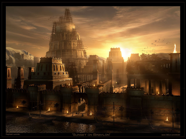 Ancient History of Babylon and Noah's Ark  Sunset+on+Babylon