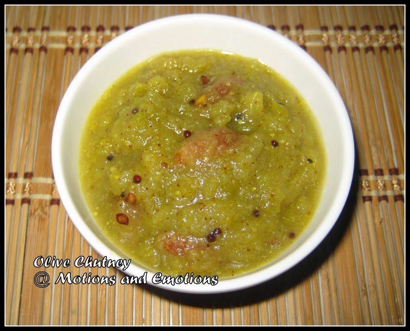 Motions and Emotions Indian Olive Chutney/Jalpai Chutney