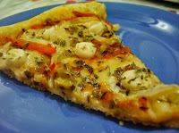 Pizza de Vegarella com Palmito e Azeitonas (vegana)