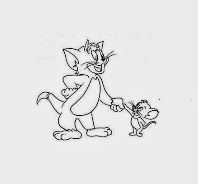 Tom & Jerry Cartoone Colour Drawing HD Wallpaper