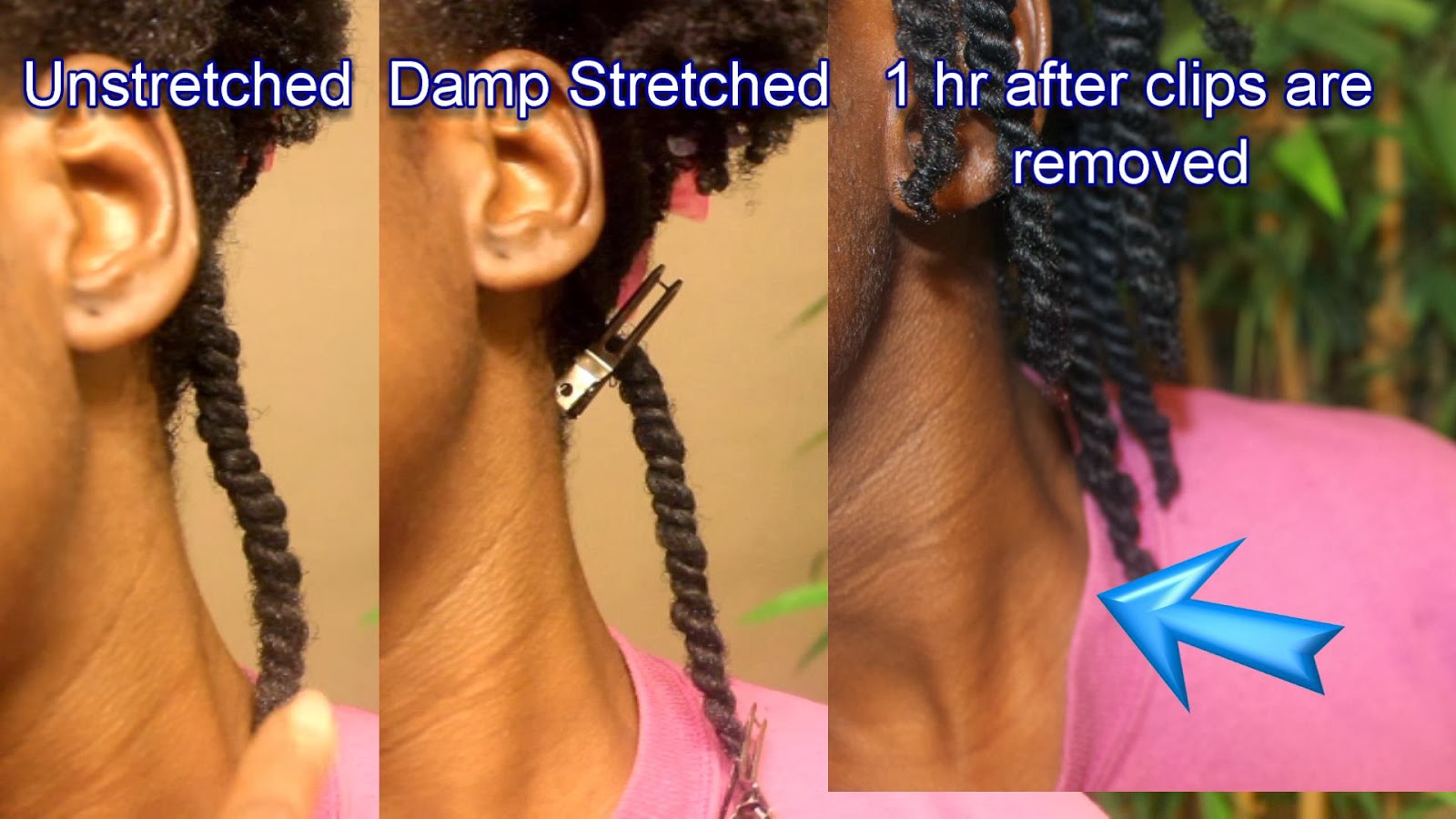 Discoveringnatural How To Stretch Wet Twists On Natural Hair