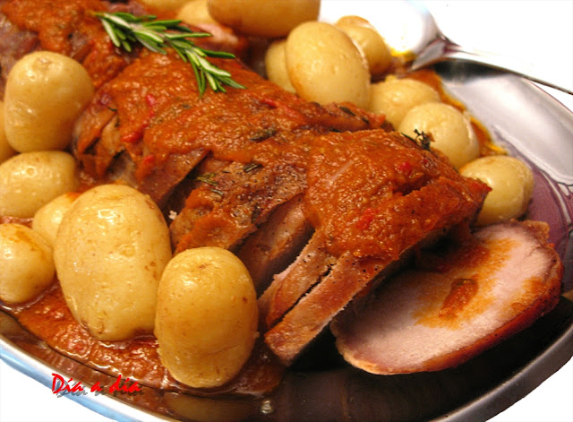 Lomo de Cerdo con Salsa de Pimientos